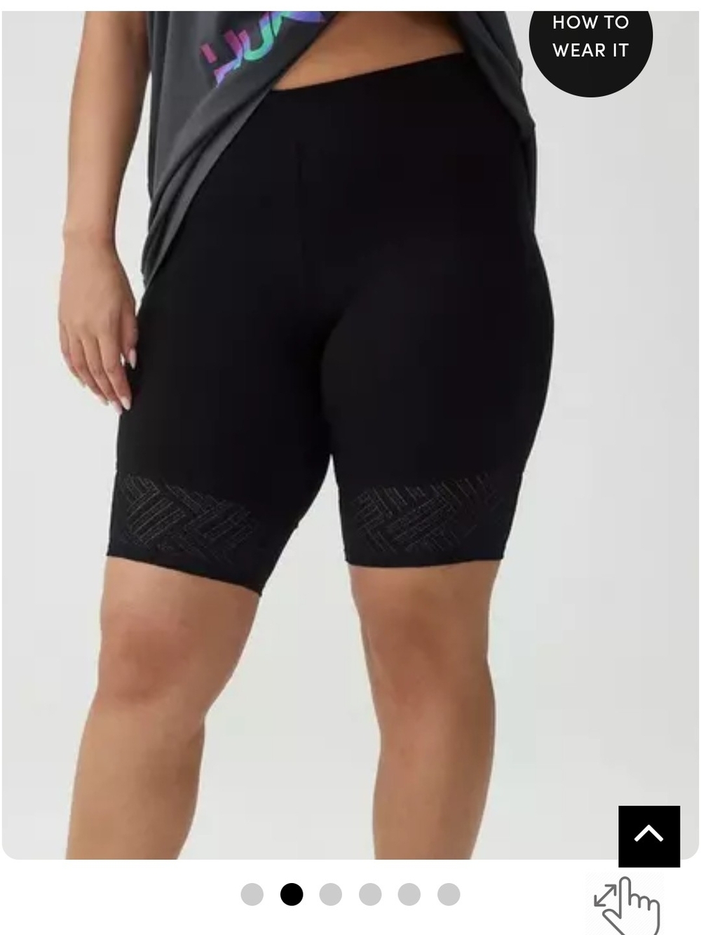 TORRID Black High-Waist Bike Shorts with Lace  Hem